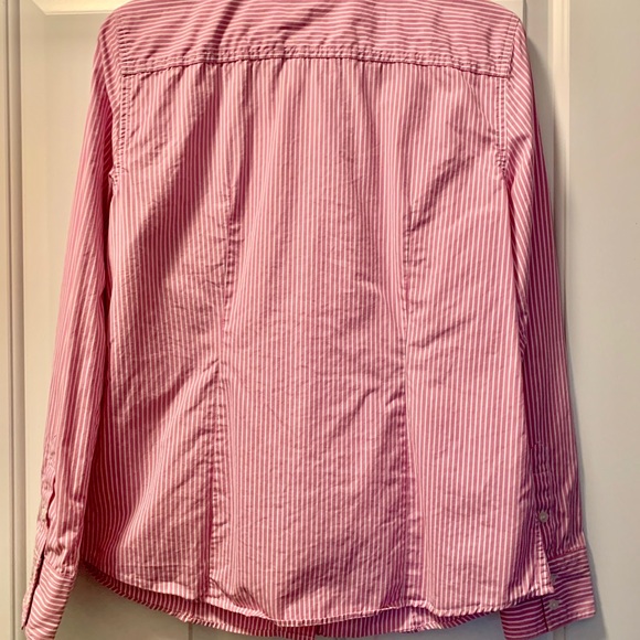 Vintage 1960'S LLBean long-sleeved button-down check shirt, size L, men's unclear white type Vintage Second Hand